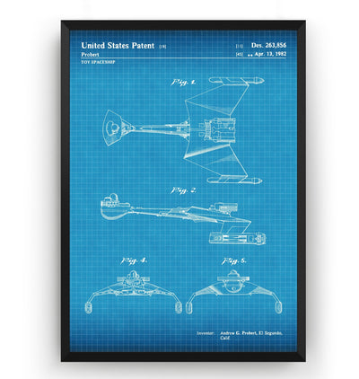 Star Trek Klingon Ship 1982 Patent Print - Magic Posters