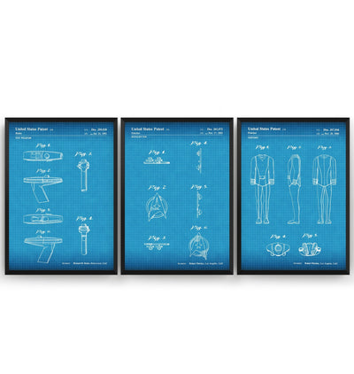 Star Trek Set Of 3 Patent Prints - Magic Posters