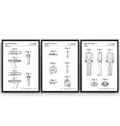 Star Trek Set Of 3 Patent Prints - Magic Posters