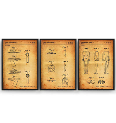 Star Trek Set Of 3 Patent Prints - Magic Posters