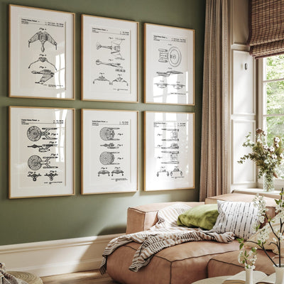 Star Trek Set Of 6 Patent Prints - Magic Posters
