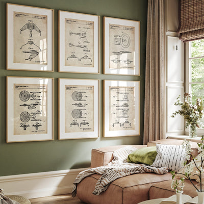 Star Trek Set Of 6 Patent Prints - Magic Posters