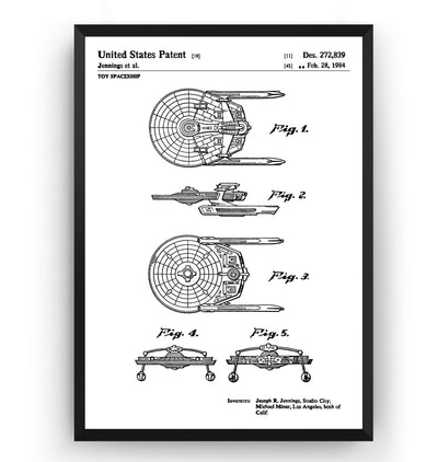 Star Trek USS Reliant 1984 Patent Print - Magic Posters