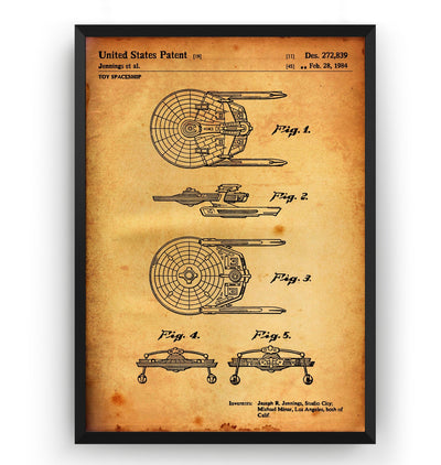 Star Trek USS Reliant 1984 Patent Print - Magic Posters