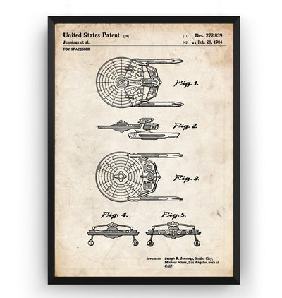 Star Trek USS Reliant 1984 Patent Print - Magic Posters