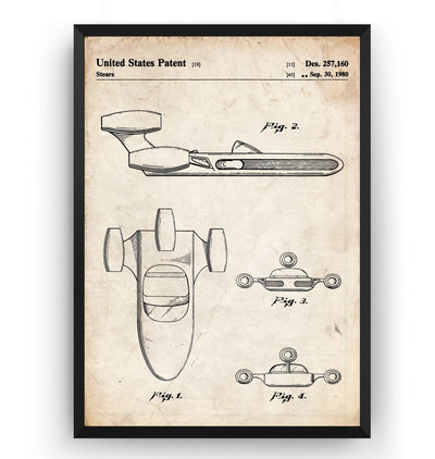 Star Wars Landspeeder Patent Print - Magic Posters