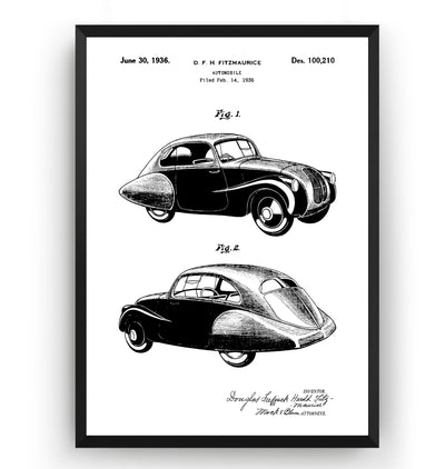 Steyr 50 1936 Patent Print - Magic Posters