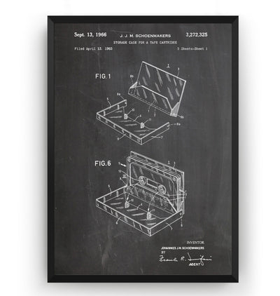 Storage Case For A Tape Cartridge 1966 Patent Print - Magic Posters