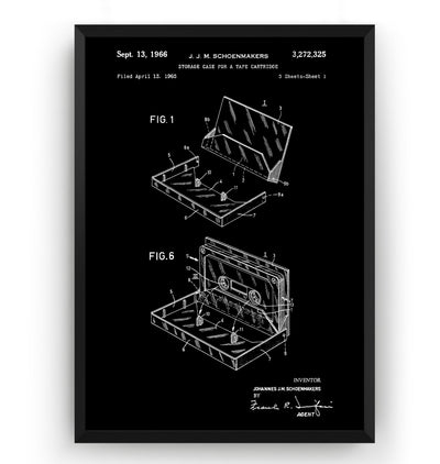Storage Case For A Tape Cartridge 1966 Patent Print - Magic Posters
