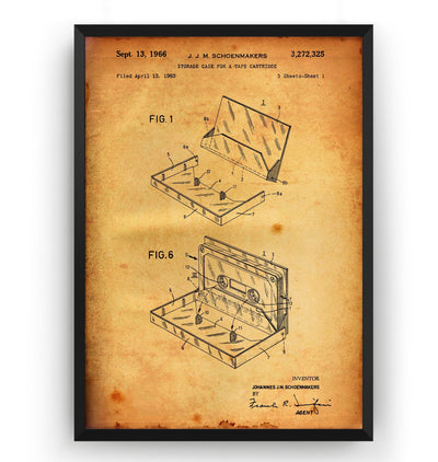 Storage Case For A Tape Cartridge 1966 Patent Print - Magic Posters