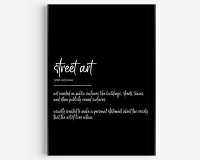 Street Art Definition Print - Magic Posters