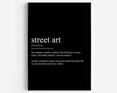 Street Art Definition Print - Magic Posters