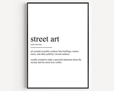Street Art Definition Print - Magic Posters
