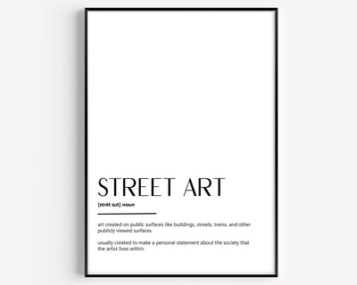 Street Art Definition Print - Magic Posters