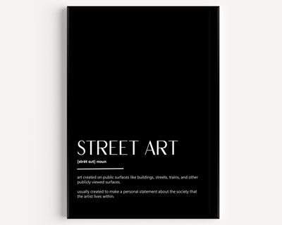 Street Art Definition Print - Magic Posters