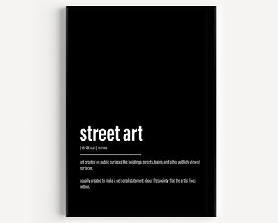 Street Art Definition Print - Magic Posters
