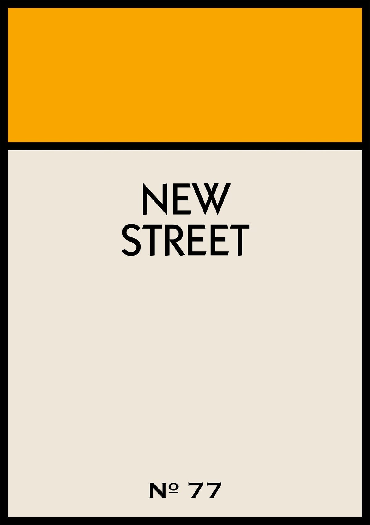 Personalised Street Name Print