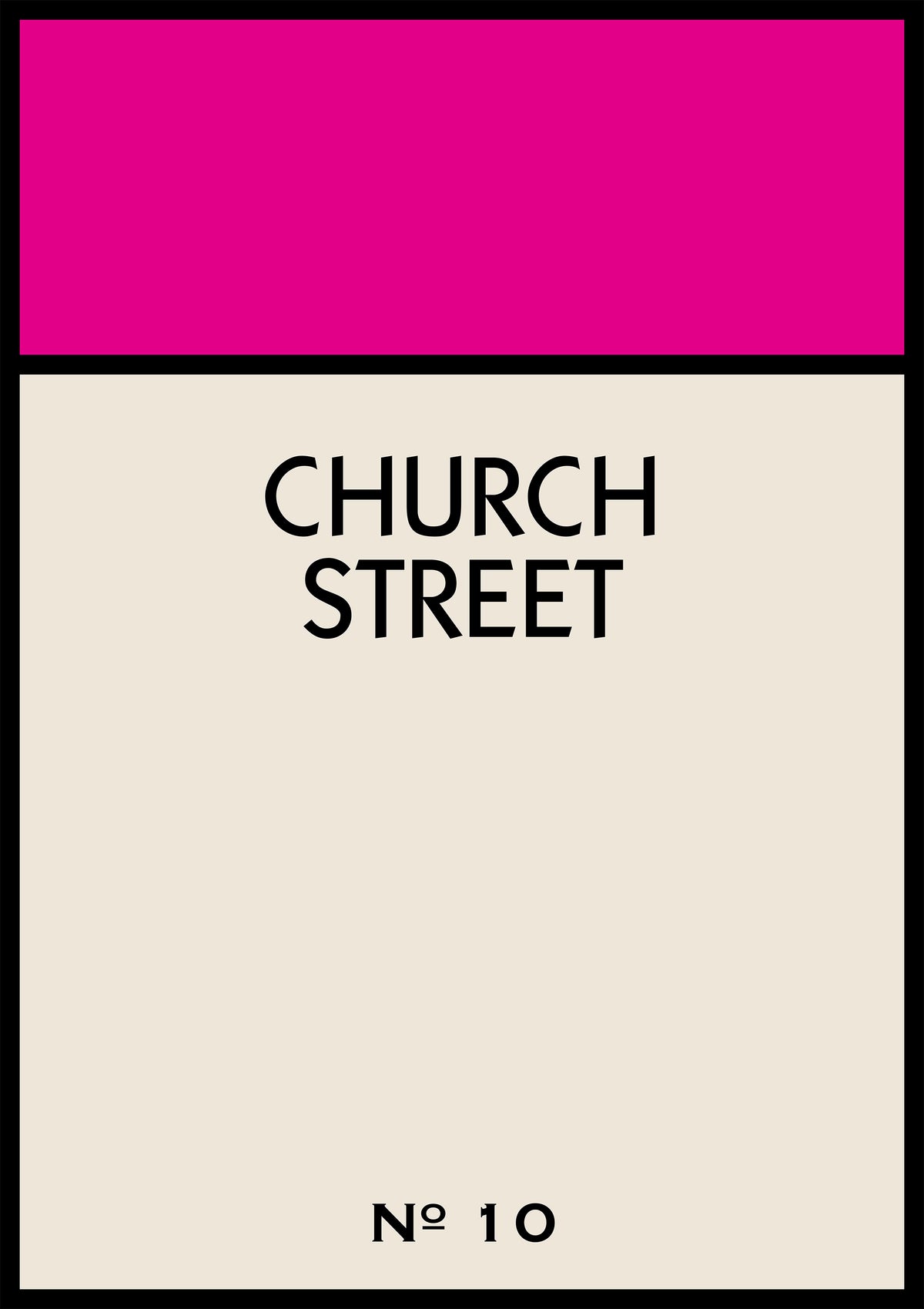 Personalised Street Name Print