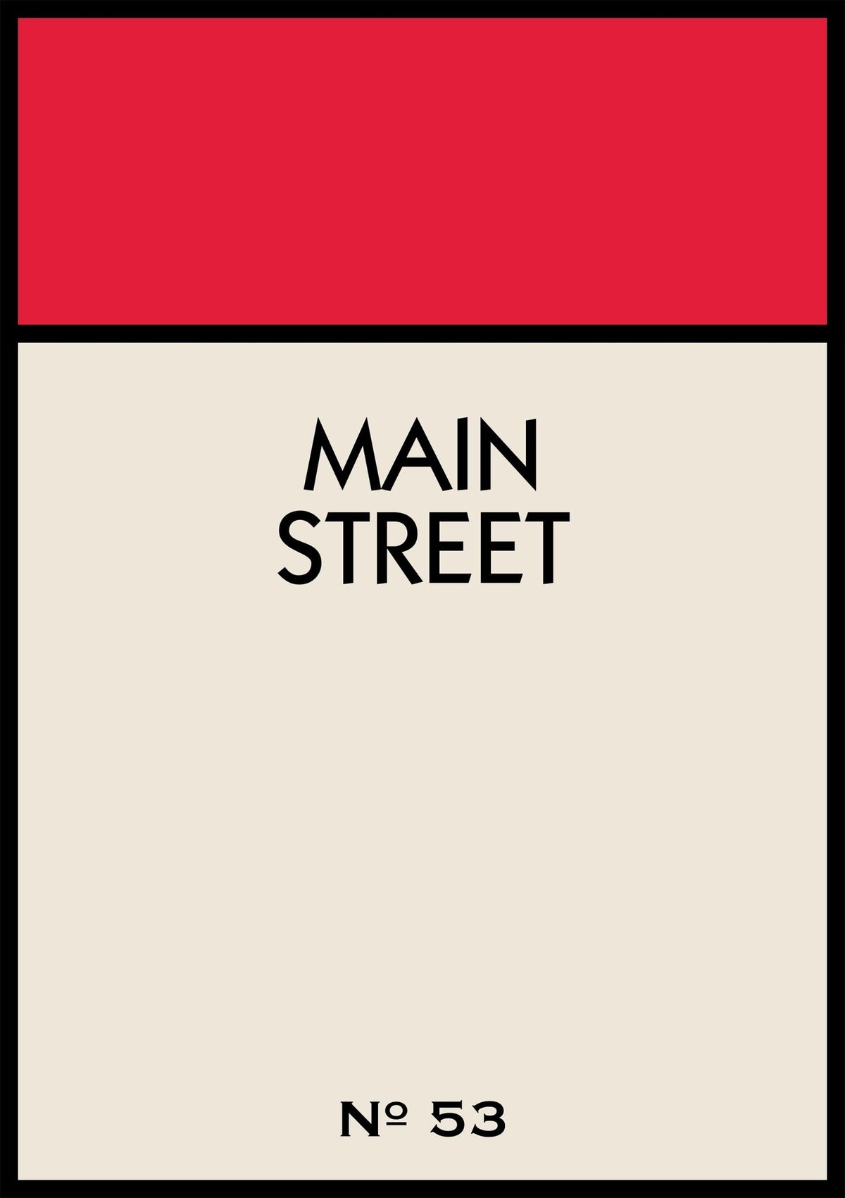 Personalised Street Name Print