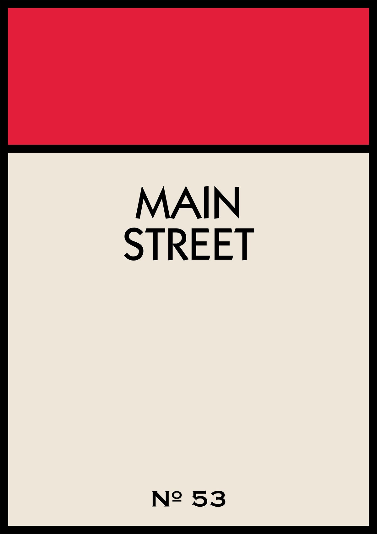 Personalised Street Name Print