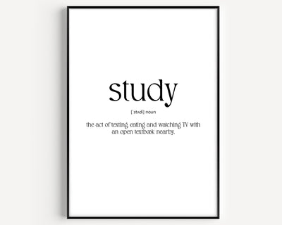 Study Definition Print - Magic Posters