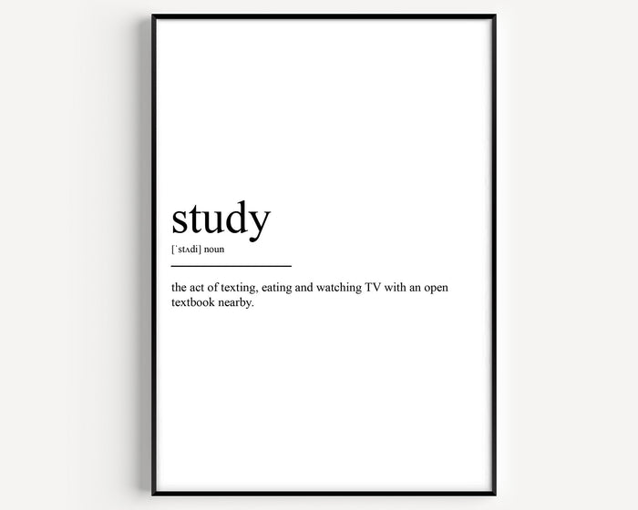 Study Def Study Definition Print - Magic Posters