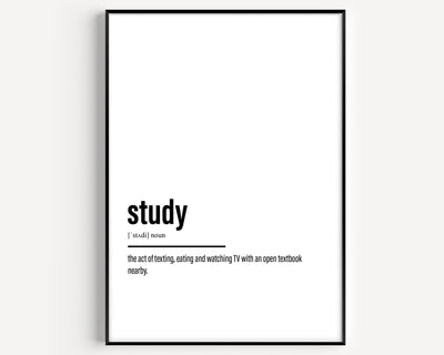 Study Definition Print - Magic Posters
