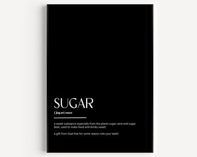 Sugar Definition Print - Magic Posters