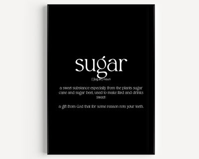 Sugar Definition Print - Magic Posters