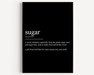 Sugar Definition Print - Magic Posters