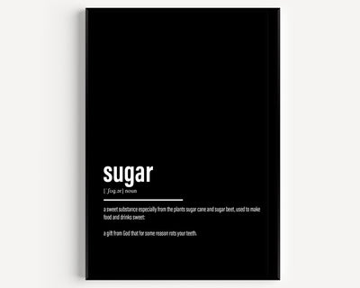 Sugar Definition Print - Magic Posters