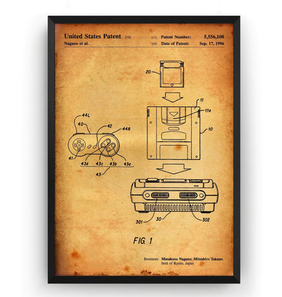 Super Game Boy 1996 Patent Print - Magic Posters