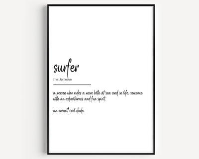 Surfer Definition Print - Magic Posters