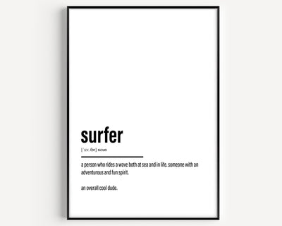Surfer Definition Print - Magic Posters