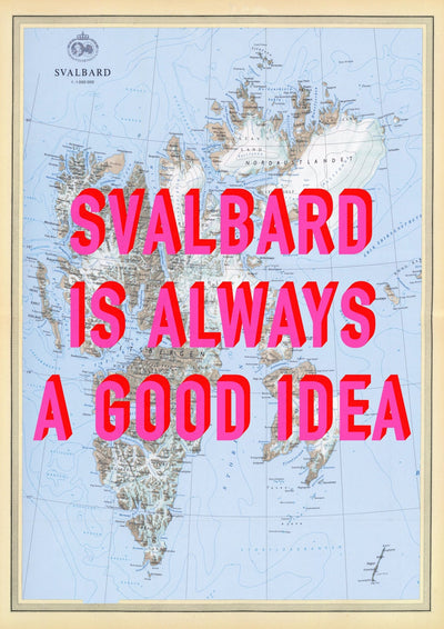 Svalbard Retro Pop Art Map Print (portrait) - Magic Posters