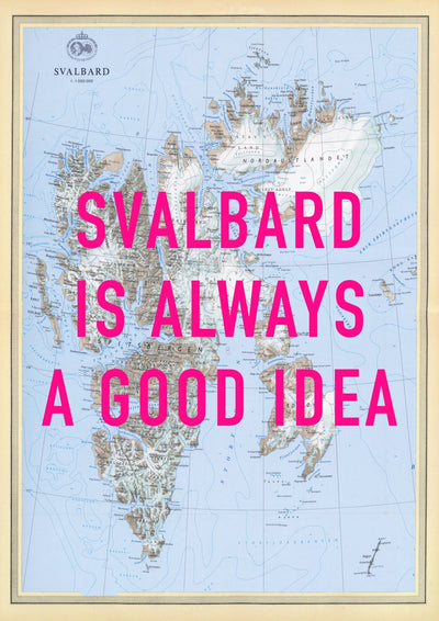 Svalbard Retro Pop Art Map Print (portrait) - Magic Posters