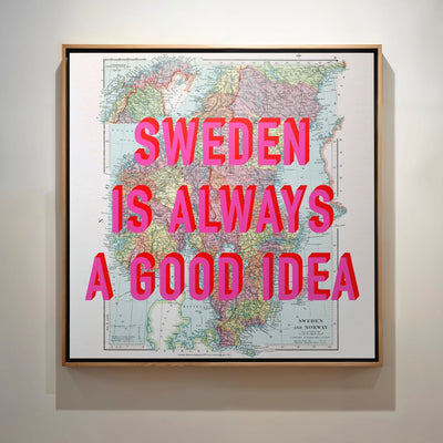 Sweden Retro Pop Art Map Print - Magic Posters