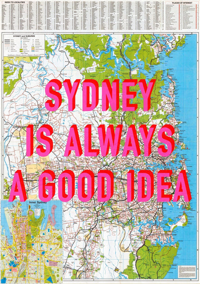 Sydney Retro Pop Art Map Print (Portrait v2)