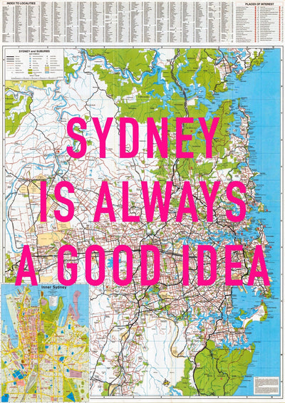 Sydney Retro Pop Art Map Print (Portrait v2)