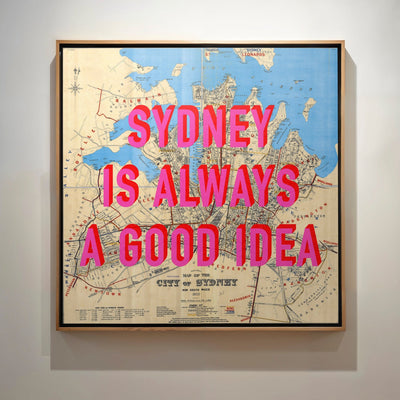 Sydney Retro Pop Art Map Print (Square) - Magic Posters