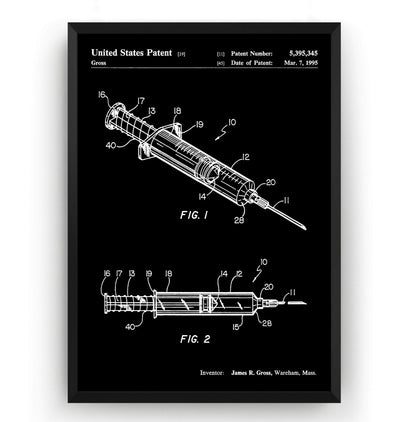 Syringe 1995 Patent Print - Magic Posters