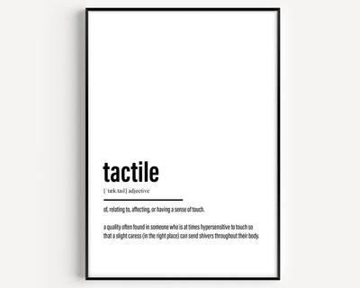 Tactile Definition Print - Magic Posters