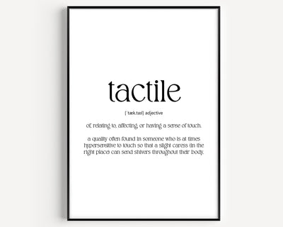 Tactile Definition Print - Magic Posters
