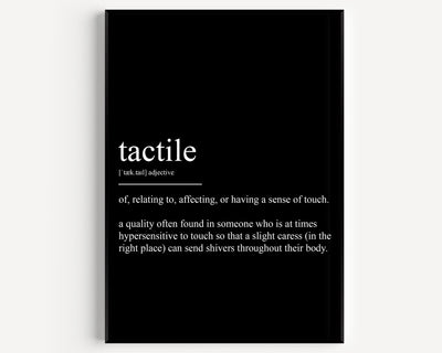 Tactile Definition Print - Magic Posters