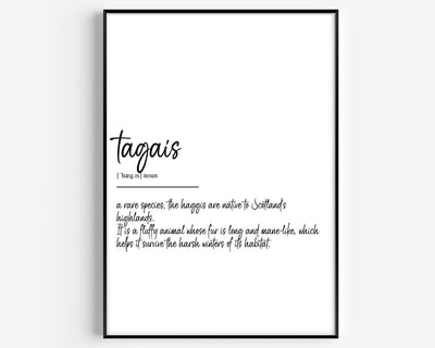 Tagais Definition Print - Magic Posters