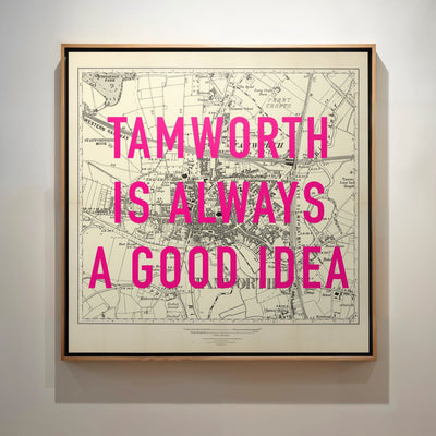 Tamworth Retro Pop Art Map Print - Magic Posters