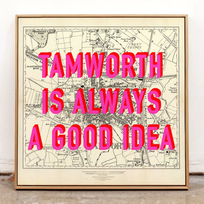 Tamworth Retro Pop Art Map Print - Magic Posters