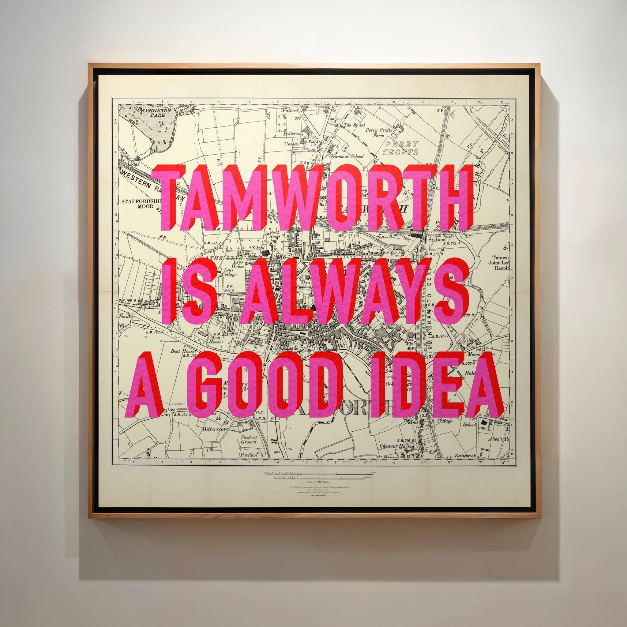 Tamworth Retro Pop Art Map Print - Magic Posters