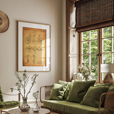 Tandem Bicycle 1945 Patent Print - Magic Posters