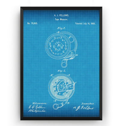 Tape Measure 1868 Patent Print - Magic Posters